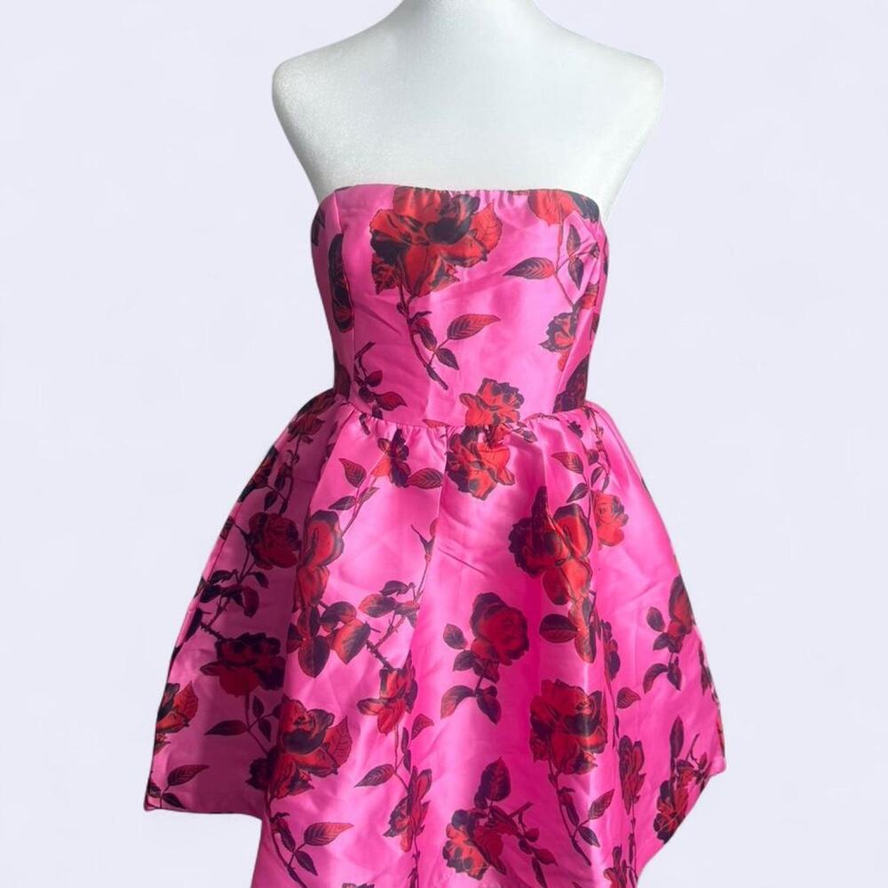 New VICI‎ Collection At the cafe Pink floral baby doll strapless dress